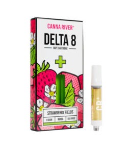 Delta 8 THC Vape Cartridge – Strawberries Fields – Indica 1g – Canna River