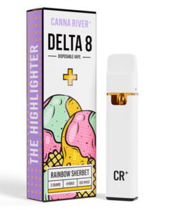 Highlighter Delta 8 THC Vape Pen – Rainbow Sherbet – Hybrid 2g – Canna River