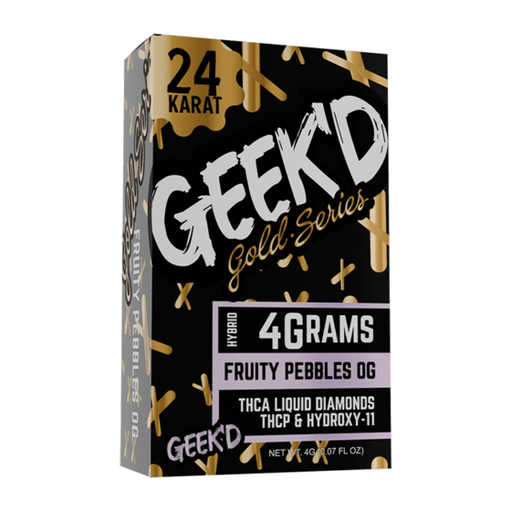 Live Resin Delta 8 THC Vape Pen with THC-A – Fruity Pebbles (Hybrid) – 4g – Geek’d