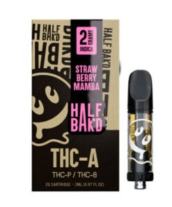 THC Cartridge – THC-A:THC-P:Delta 8 Cartridge – Strawberry Mamba (Indica) – 2g – By Half Bak’d