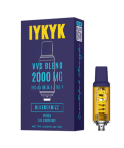 THC Vape Cartridge with THC-A + Delta 8 + THC-P – Blueberrizz – Indica 2g – IYKYK