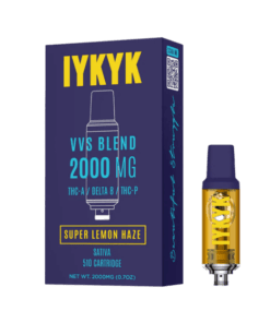 THC Vape Cartridge with THC-A + Delta 8 + THC-P – Super Lemon Haze – Sativa 2g – IYKYK