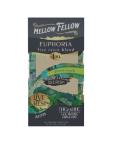 THC Vape Pen – Euphoria Blend – Green Crack Live Resin THC Disposable – 4ml – By Mellow n bbb