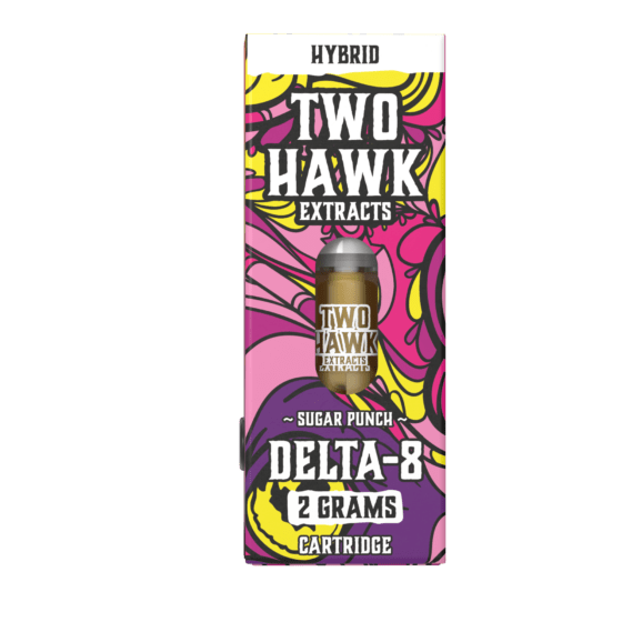 Delta 8 THC Vape Cartridge – Sugar Punch – Hybrid 2g – Two Hawk Extracts