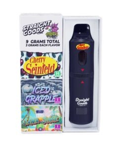 Straight Goods – Triple Chamber Vape – Cherry Seinfeld + Iced Grapple + Jawa Juice (3 Grams + 3 Grams + 3 Gram)