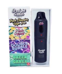 Straight Goods – Triple Chamber Vape – Pink Rozay + Double Bubble + Green Crack (3 Grams + 3 Grams + 3 Gram)